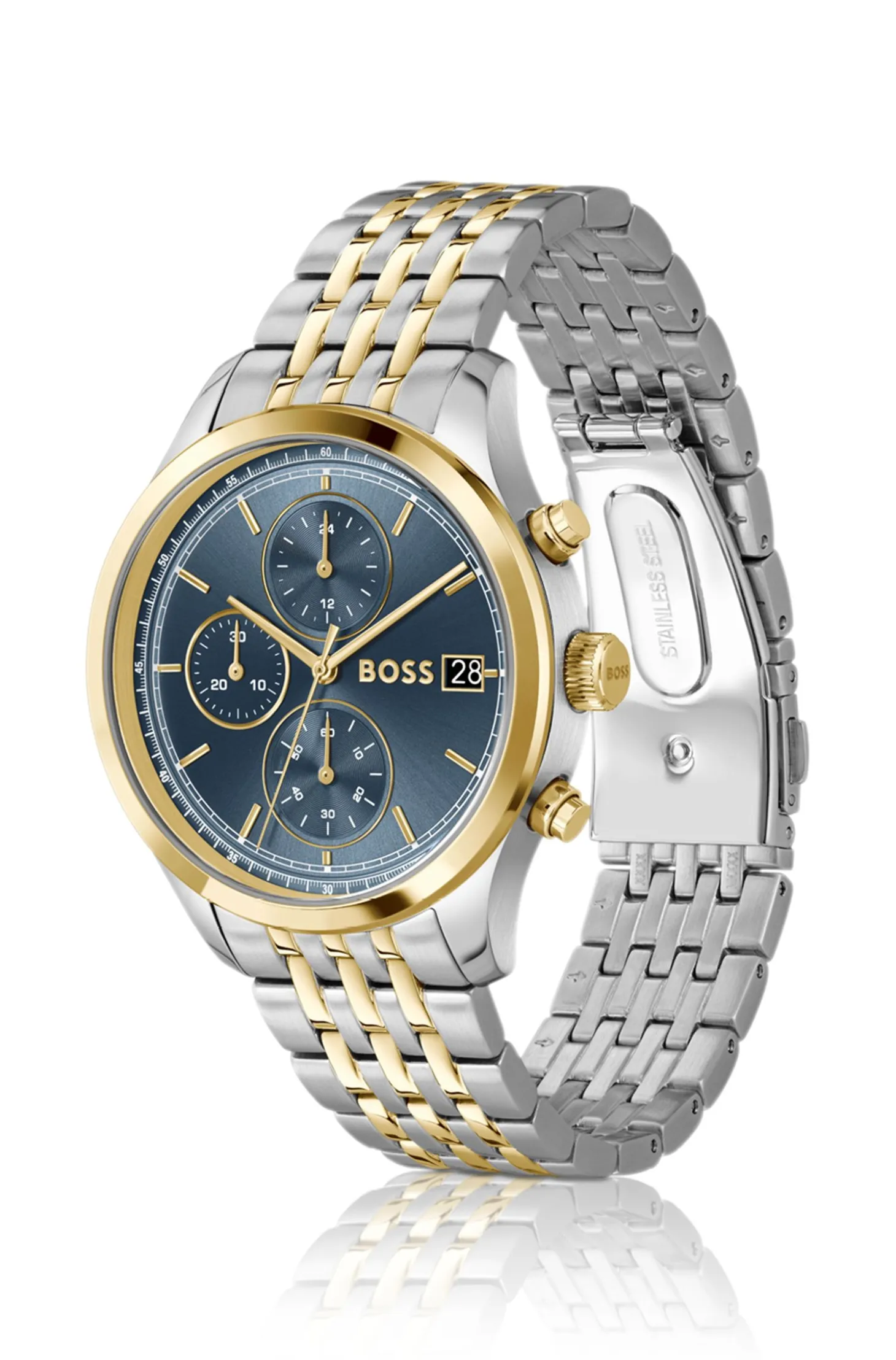 Stratus chronograph watch in two-tone steel
