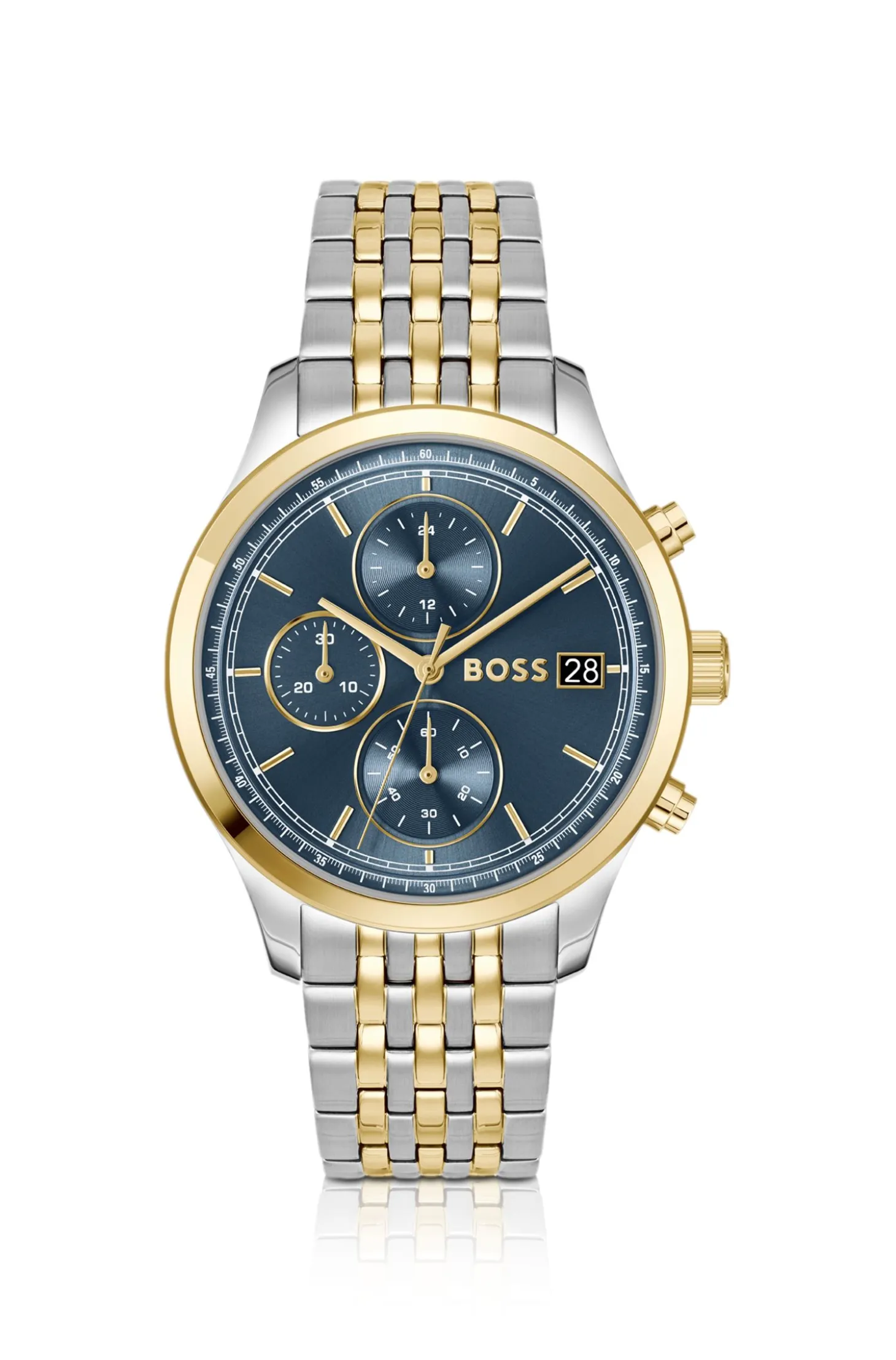 Stratus chronograph watch in two-tone steel