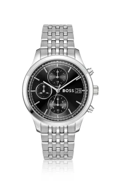 Stratus chronograph watch with seven-link bracelet