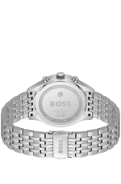 Stratus green-dial chronograph watch with link bracelet