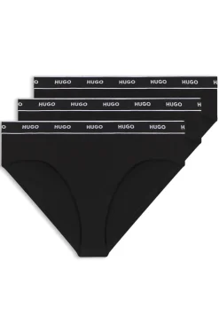Stretch-cotton briefs with logo waistband