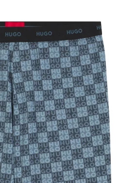 Stretch-cotton pyjama bottoms with stacked-logo print