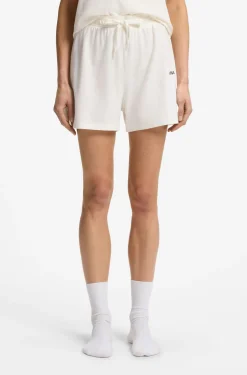 Stretch-cotton pyjama shorts with branded cords