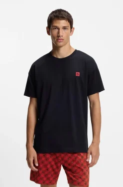Stretch-cotton pyjamas with stacked logos