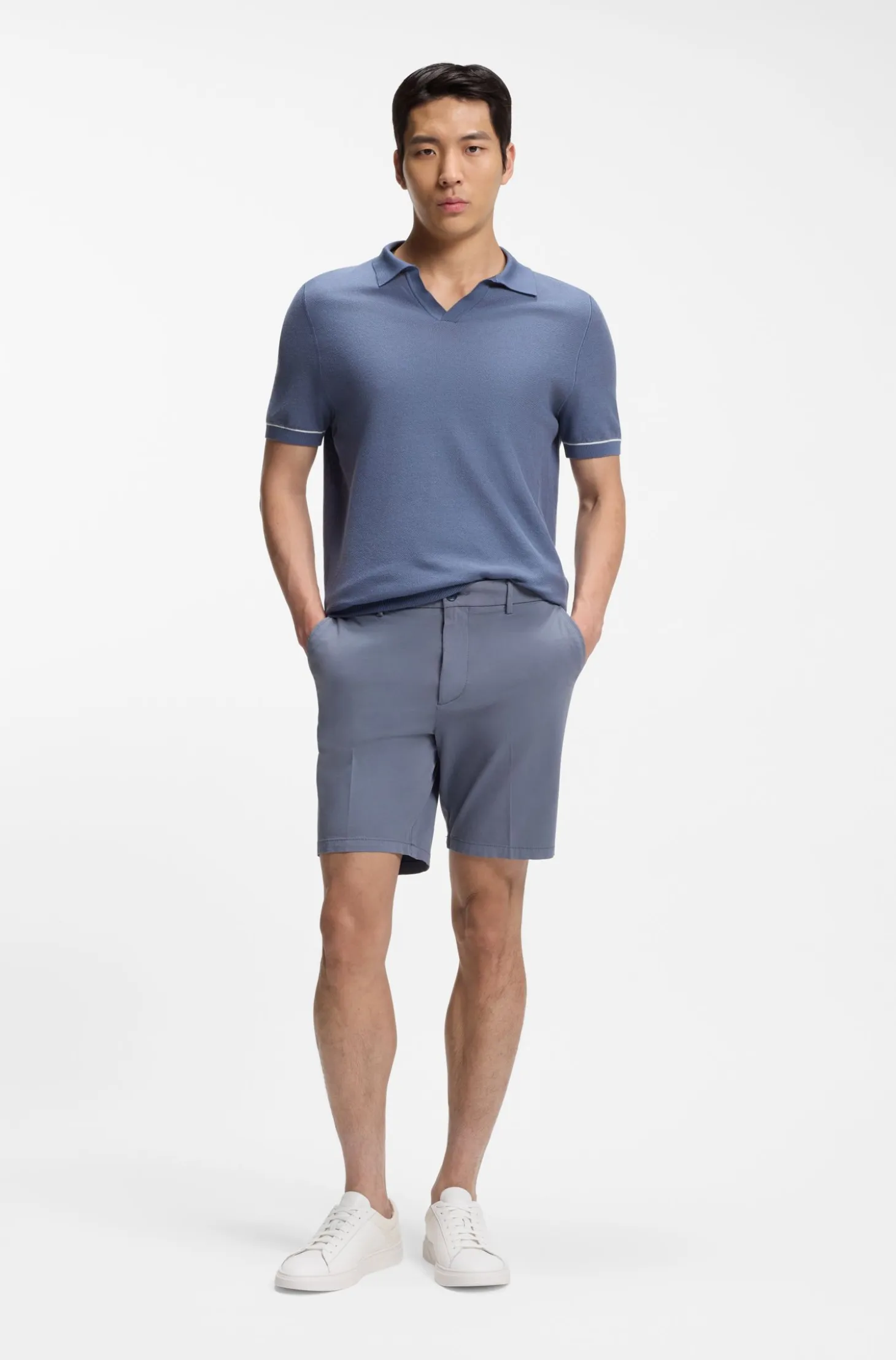 Stretch-cotton shorts in a modern fit