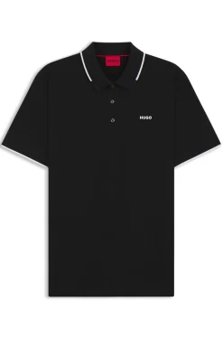 Stretch-cotton slim-fit polo shirt with contrast trims