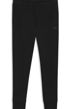Stretch-cotton tracksuit bottoms with logo print