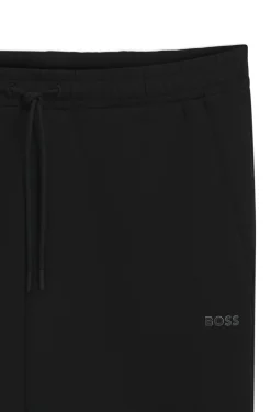 Stretch-cotton tracksuit bottoms with logo print