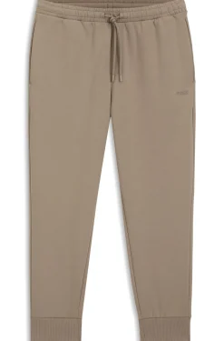 Stretch-cotton tracksuit bottoms with logo detail