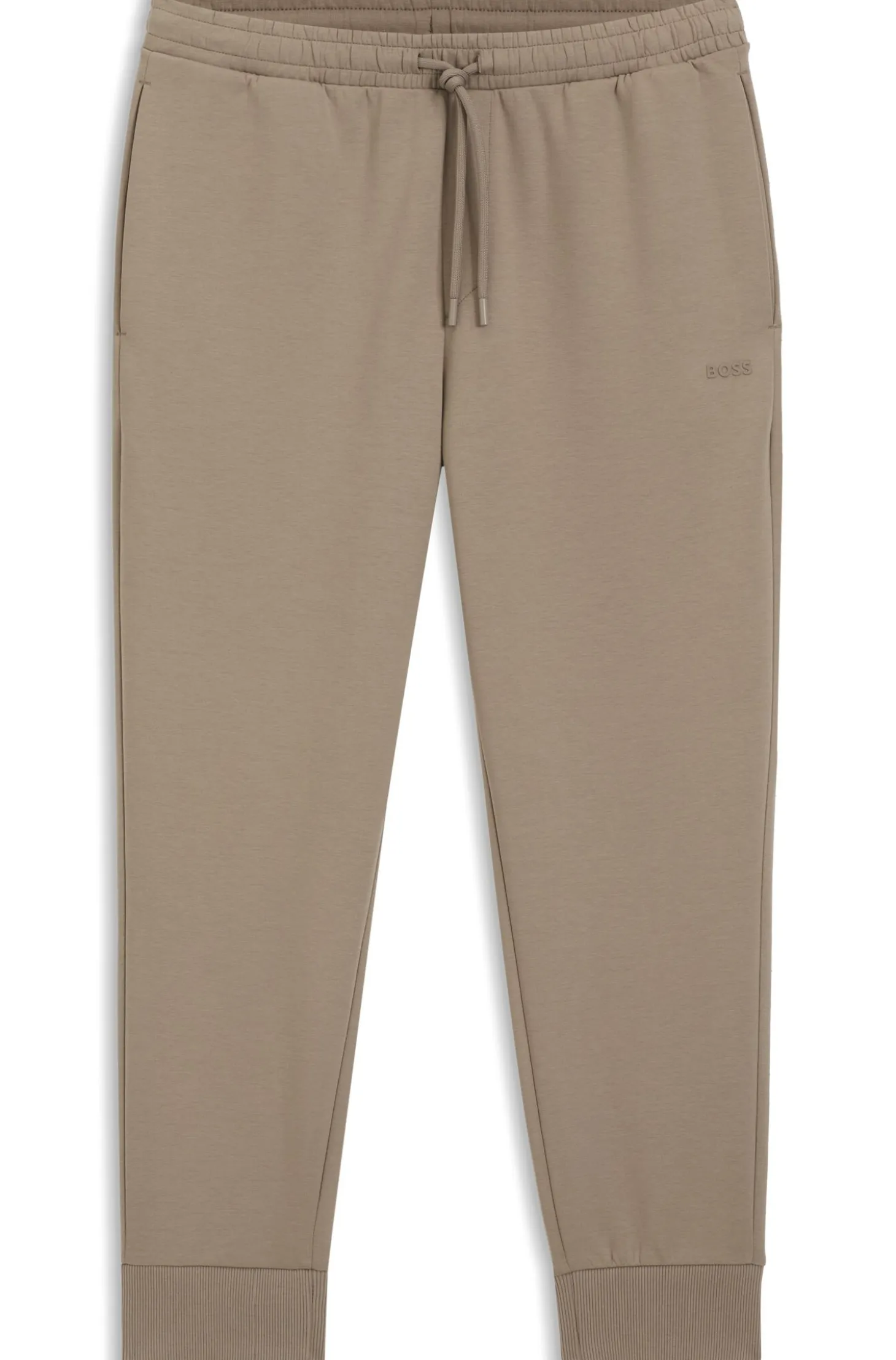 Stretch-cotton tracksuit bottoms with logo detail