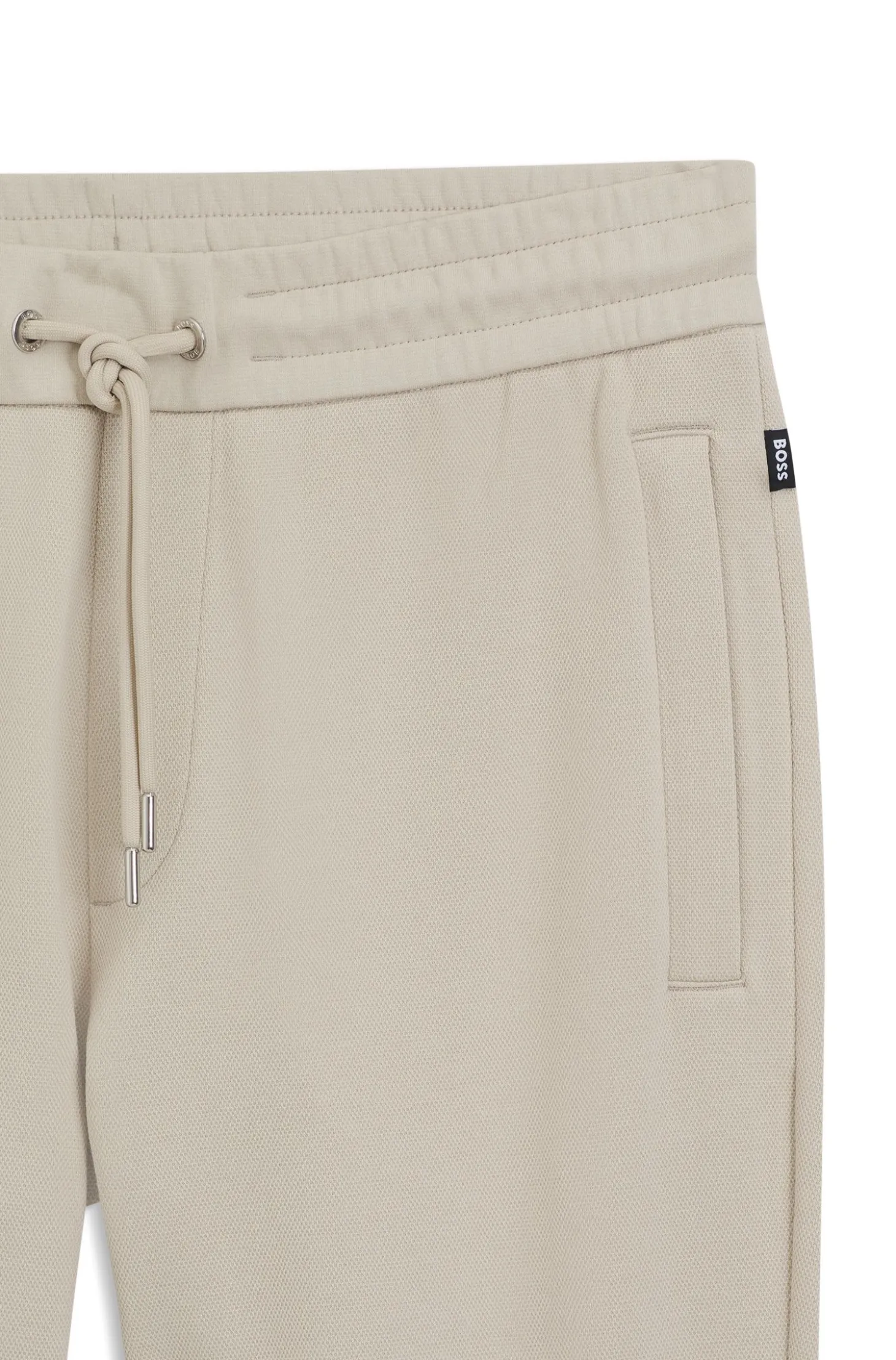 Stretch-cotton tracksuit bottoms with cuffed hems