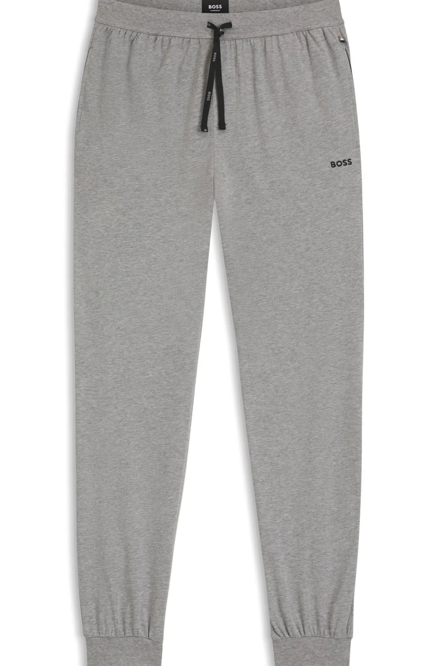 Stretch-cotton tracksuit bottoms with embroidered logo