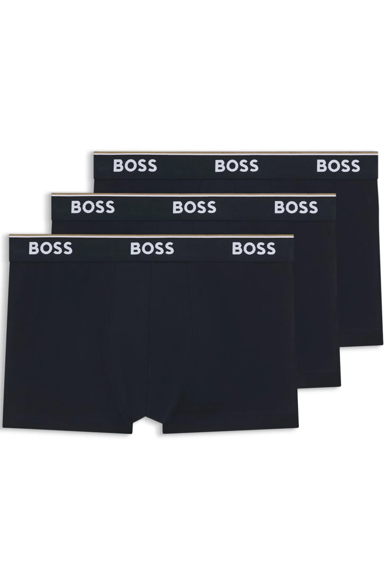 Stretch-cotton trunks with repeat logos