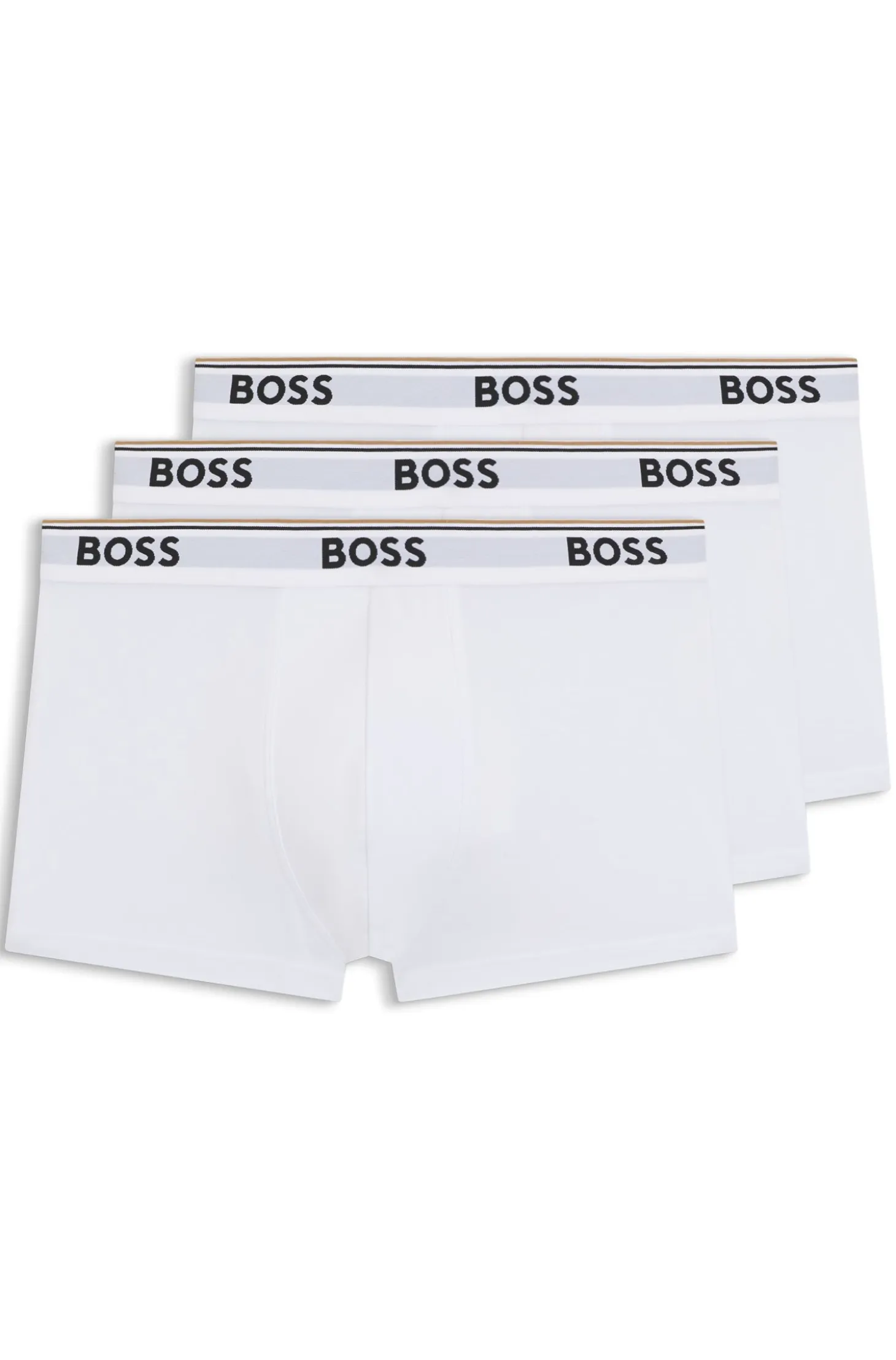 Stretch-cotton trunks with repeat logos