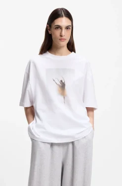 Stretch-cotton T-shirt with ballet artwork