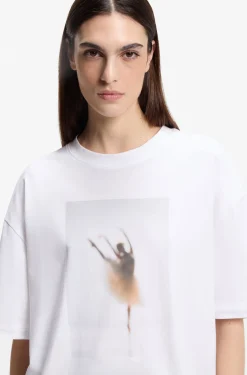 Stretch-cotton T-shirt with ballet artwork