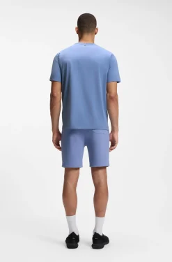 Stretch-cotton T-shirt with tennis artwork