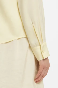 Stretch-silk blouse with gathered details