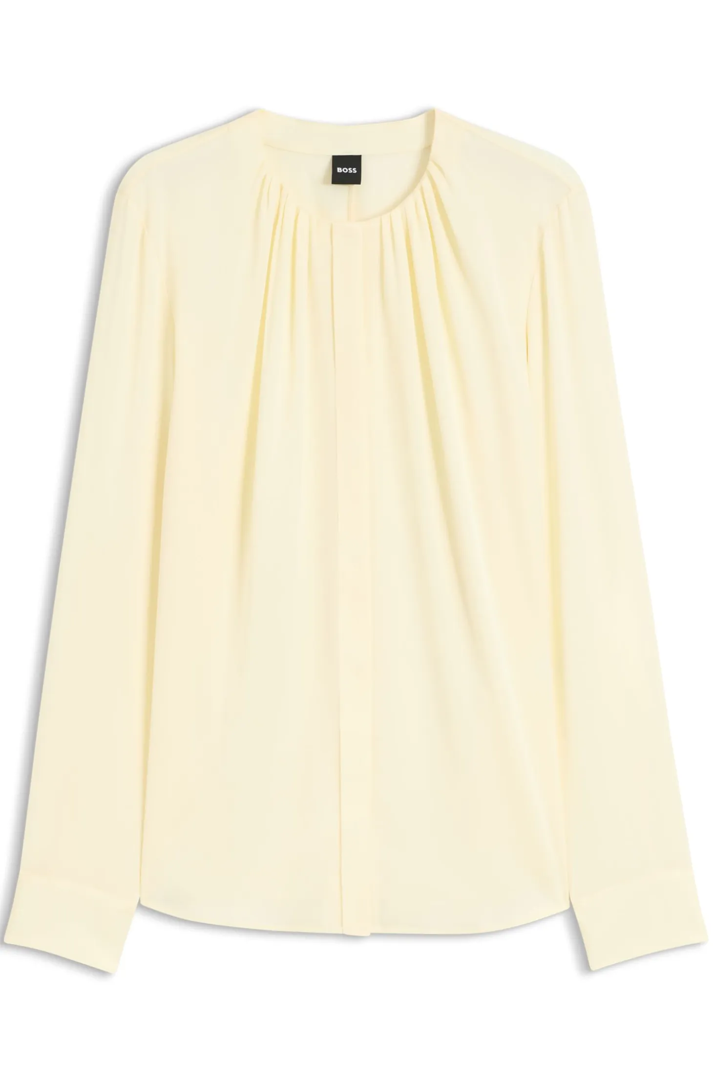 Stretch-silk blouse with gathered details