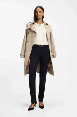 Stretch-silk blouse with gathered details