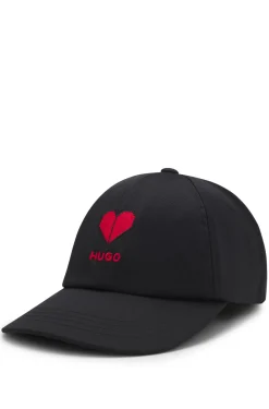 Stretch-twill cap with embroidered logo