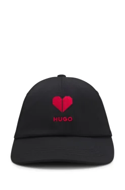 Stretch-twill cap with embroidered logo