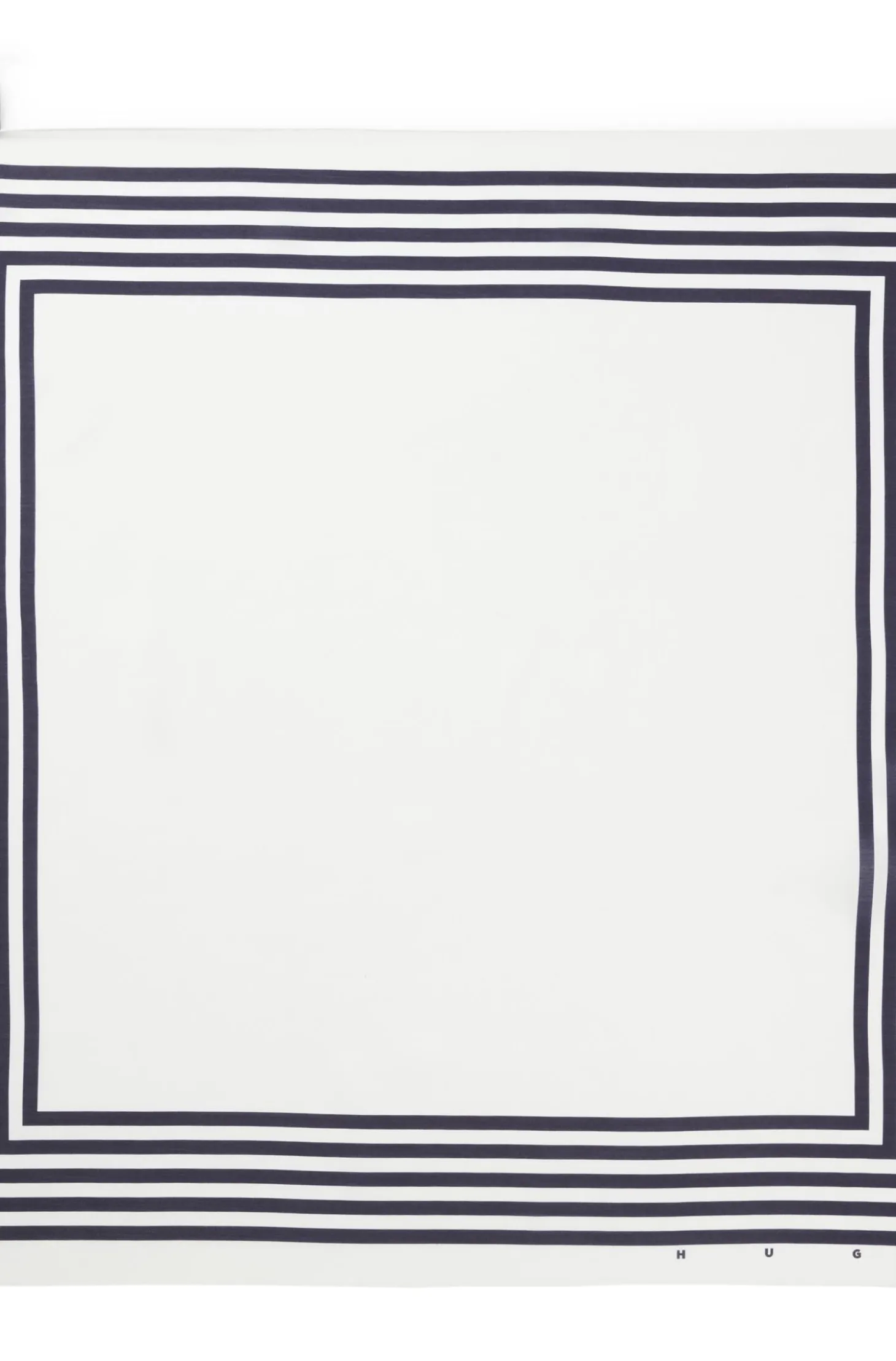 Striped-border bandana blended with silk