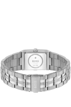 Strivo stainless-steel watch with stripe detail