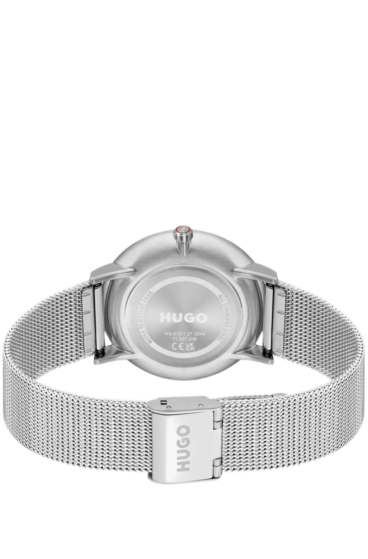 #Style 3H green-dial watch with mesh bracelet