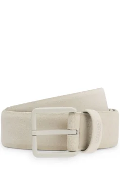 Suede belt with tonal pin buckle