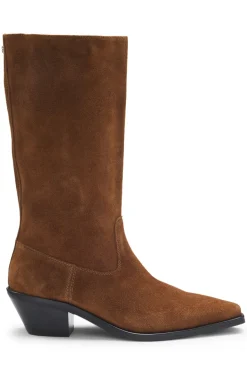Suede boots with Cuban heel