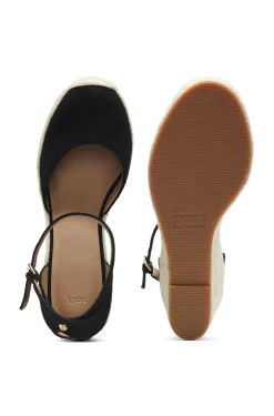 Suede espadrilles with wedge sole