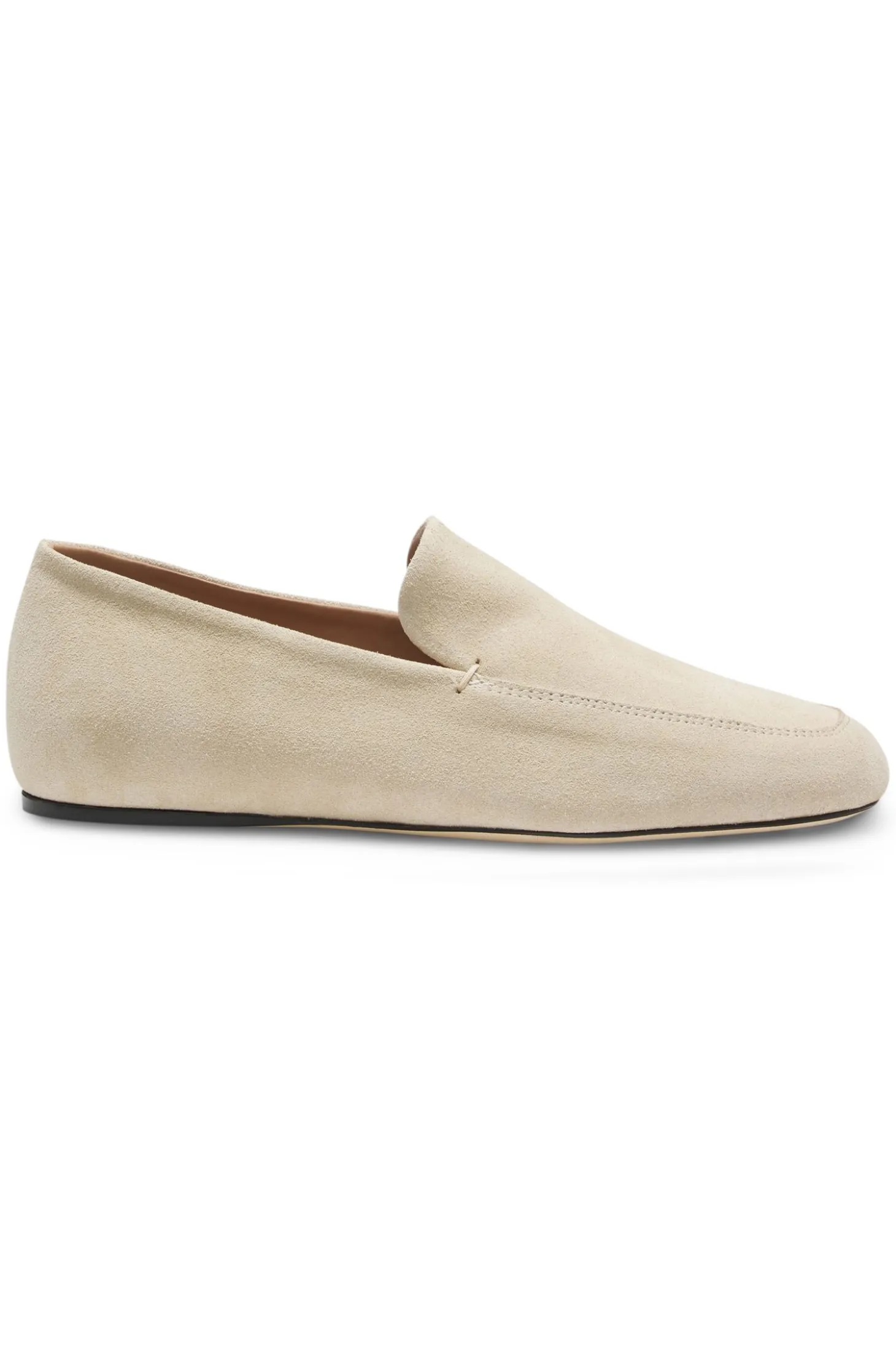 Suede loafers with leather outsole