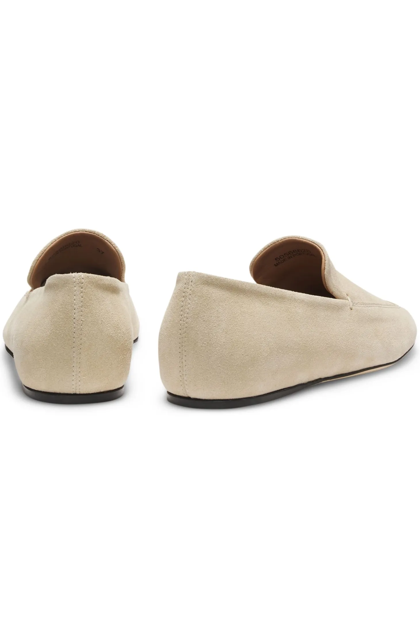 Suede loafers with leather outsole