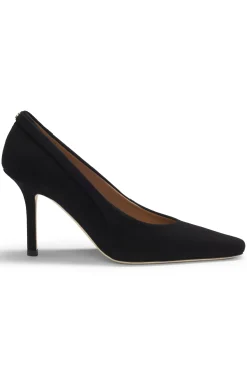 Suede pumps with comfort insole