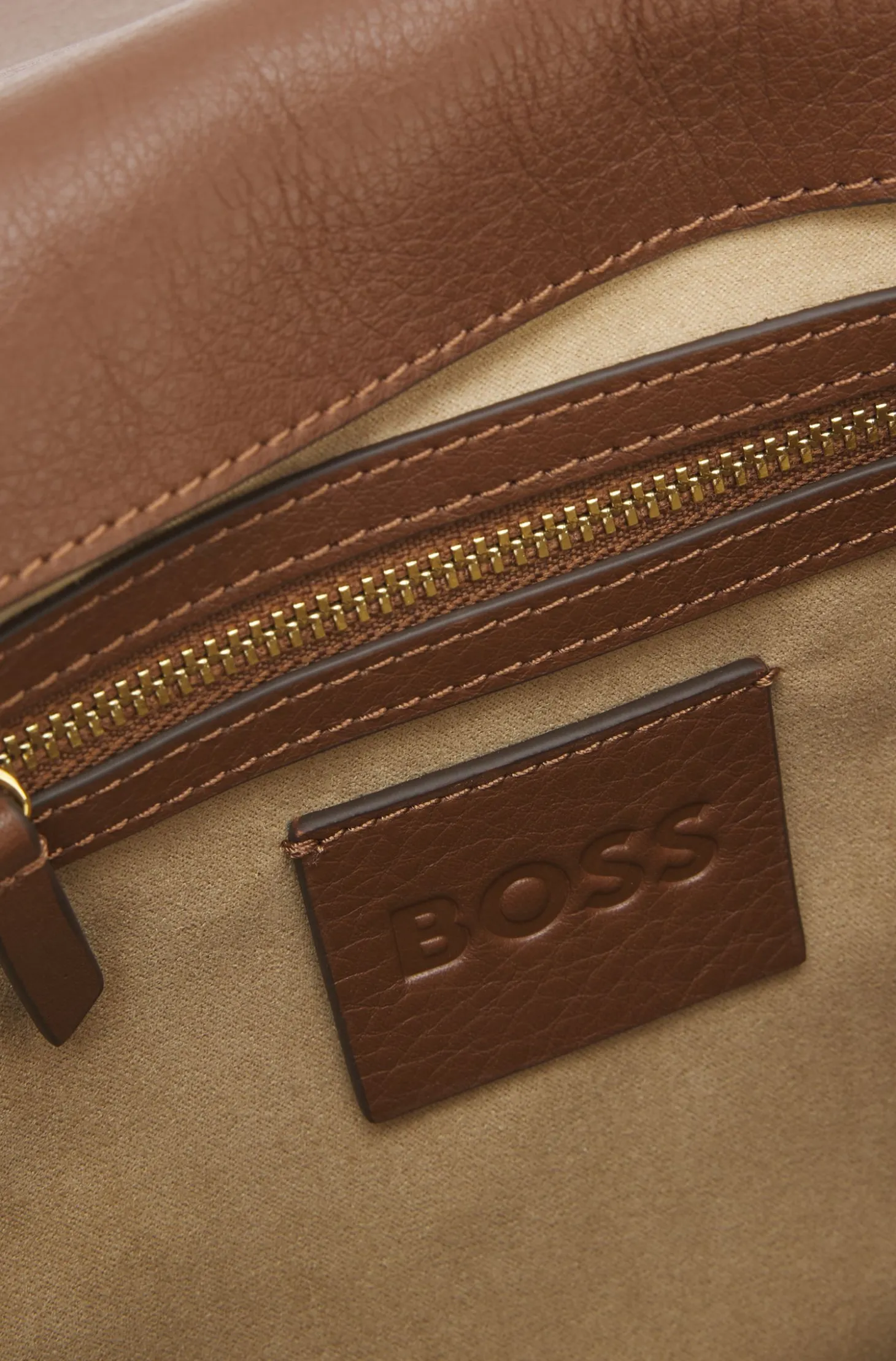 Suede saddle bag with Double B monogram