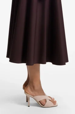 Suede sandals with crossover straps