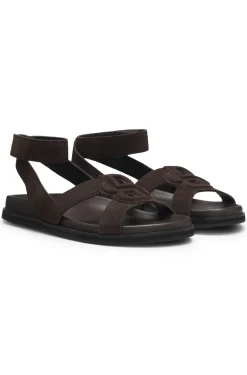 Suede sandals with Double B monogram