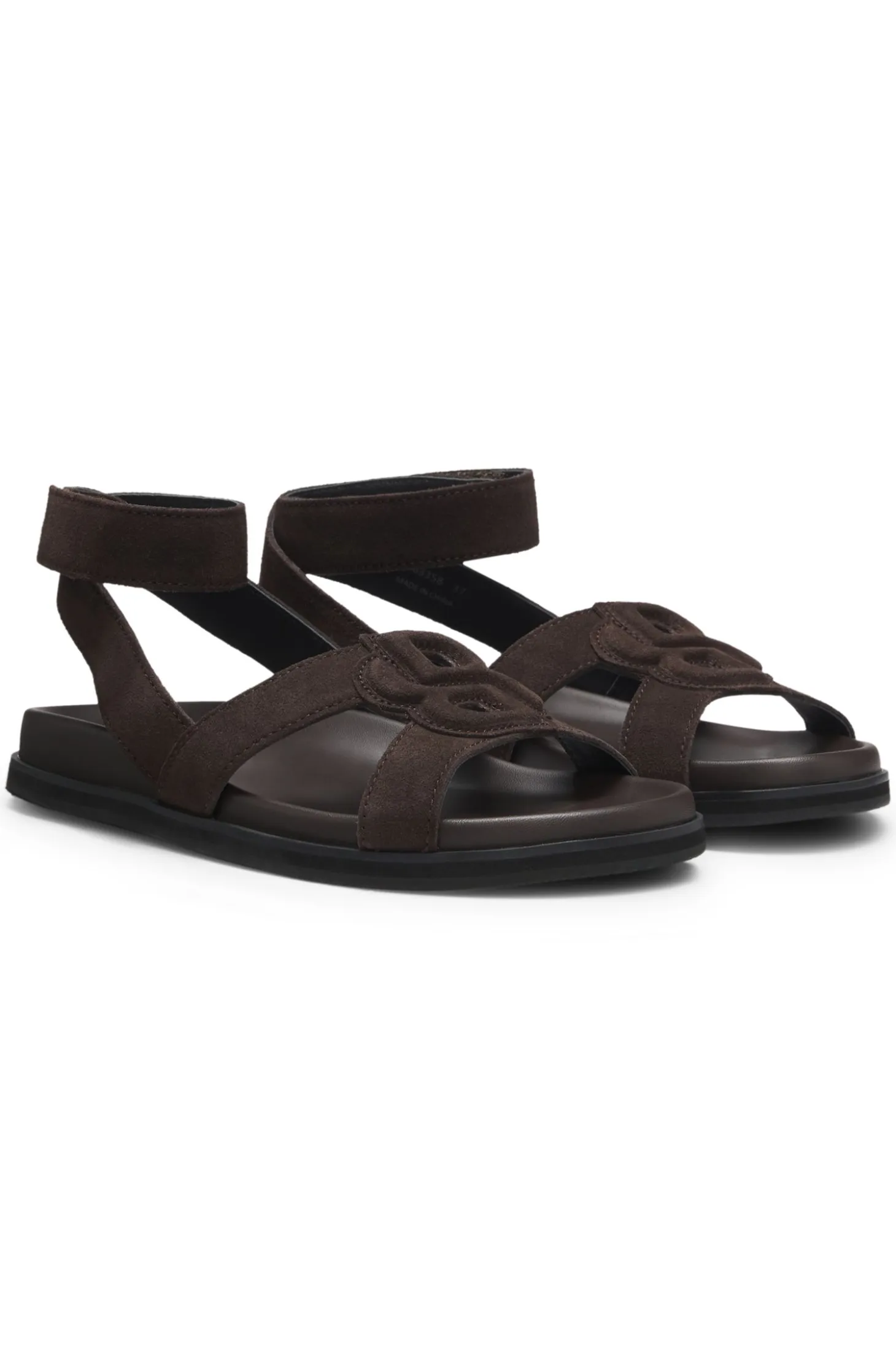 Suede sandals with Double B monogram