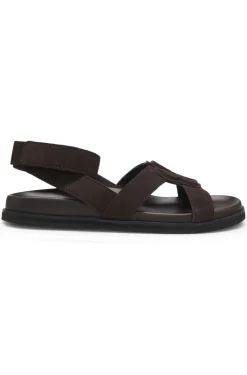 Suede sandals with Double B monogram