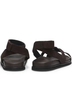 Suede sandals with Double B monogram