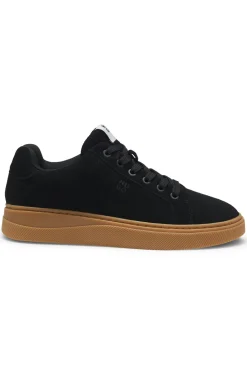 Suede trainers with padded tongue