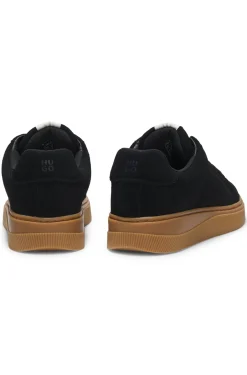 Suede trainers with padded tongue