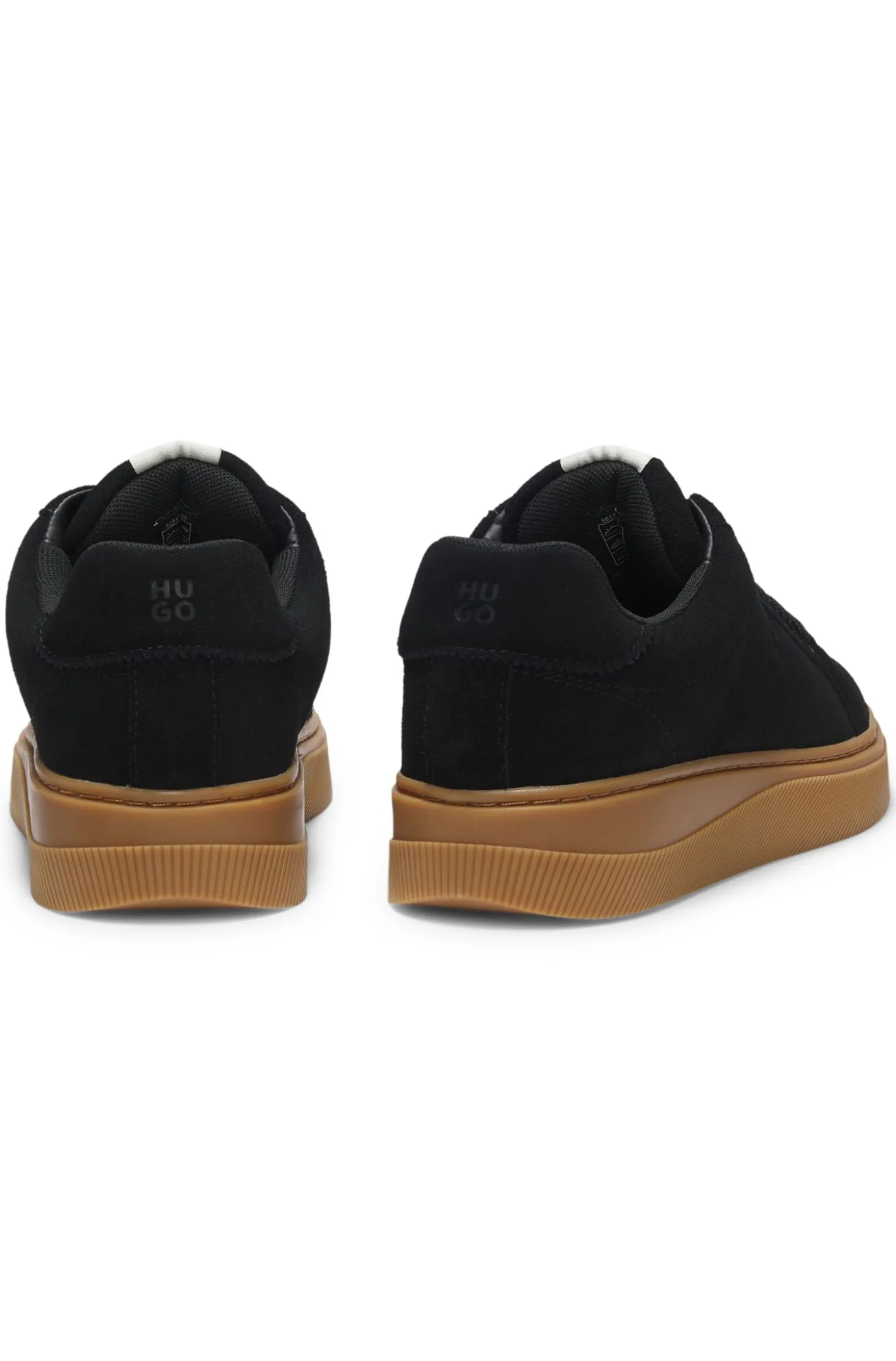 Suede trainers with padded tongue