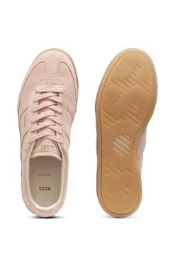 Suede trainers with rubber sole