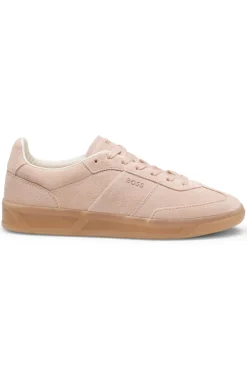 Suede trainers with rubber sole