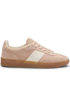 Suede trainers with smooth-leather trims
