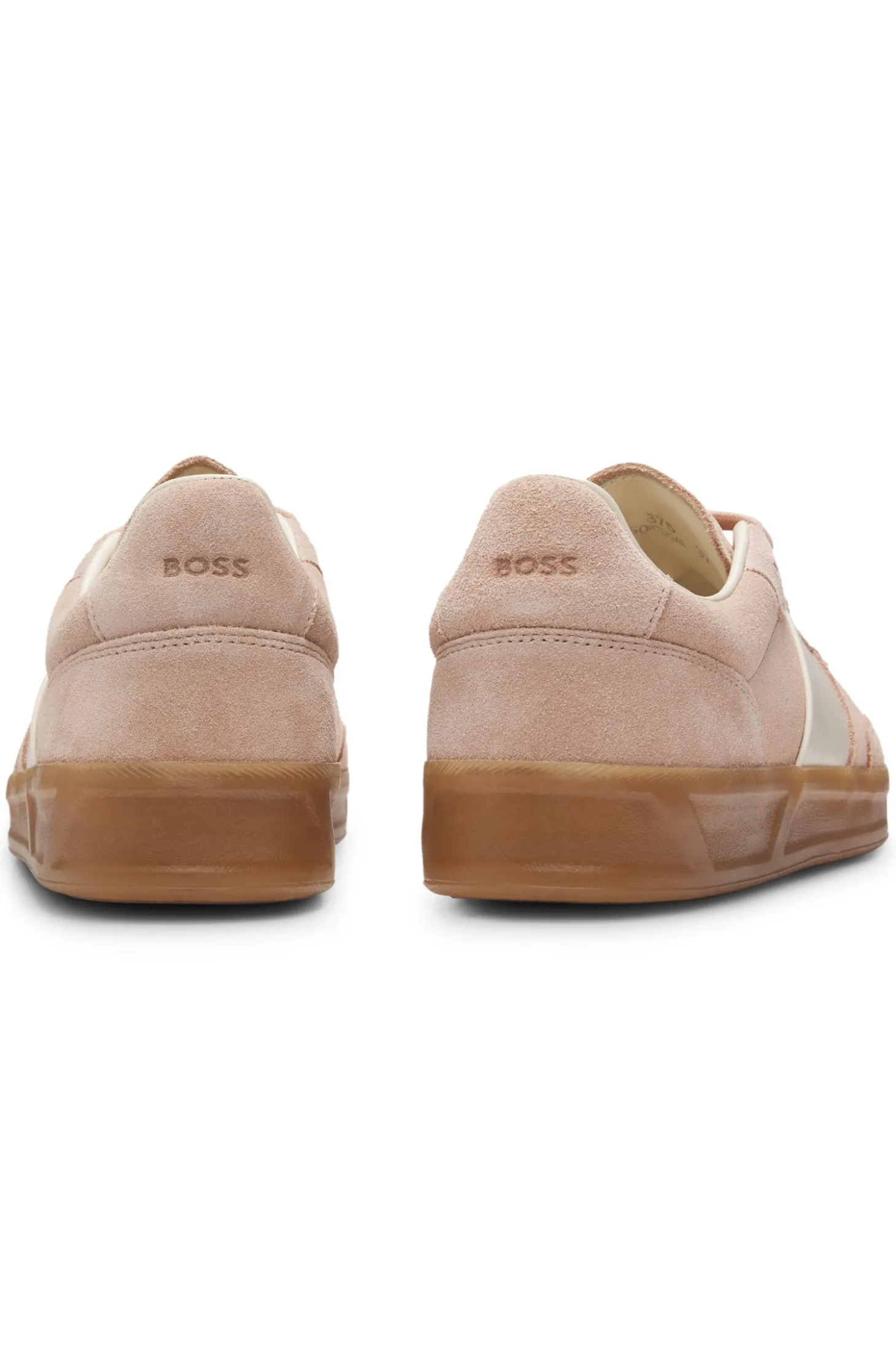 Suede trainers with smooth-leather trims