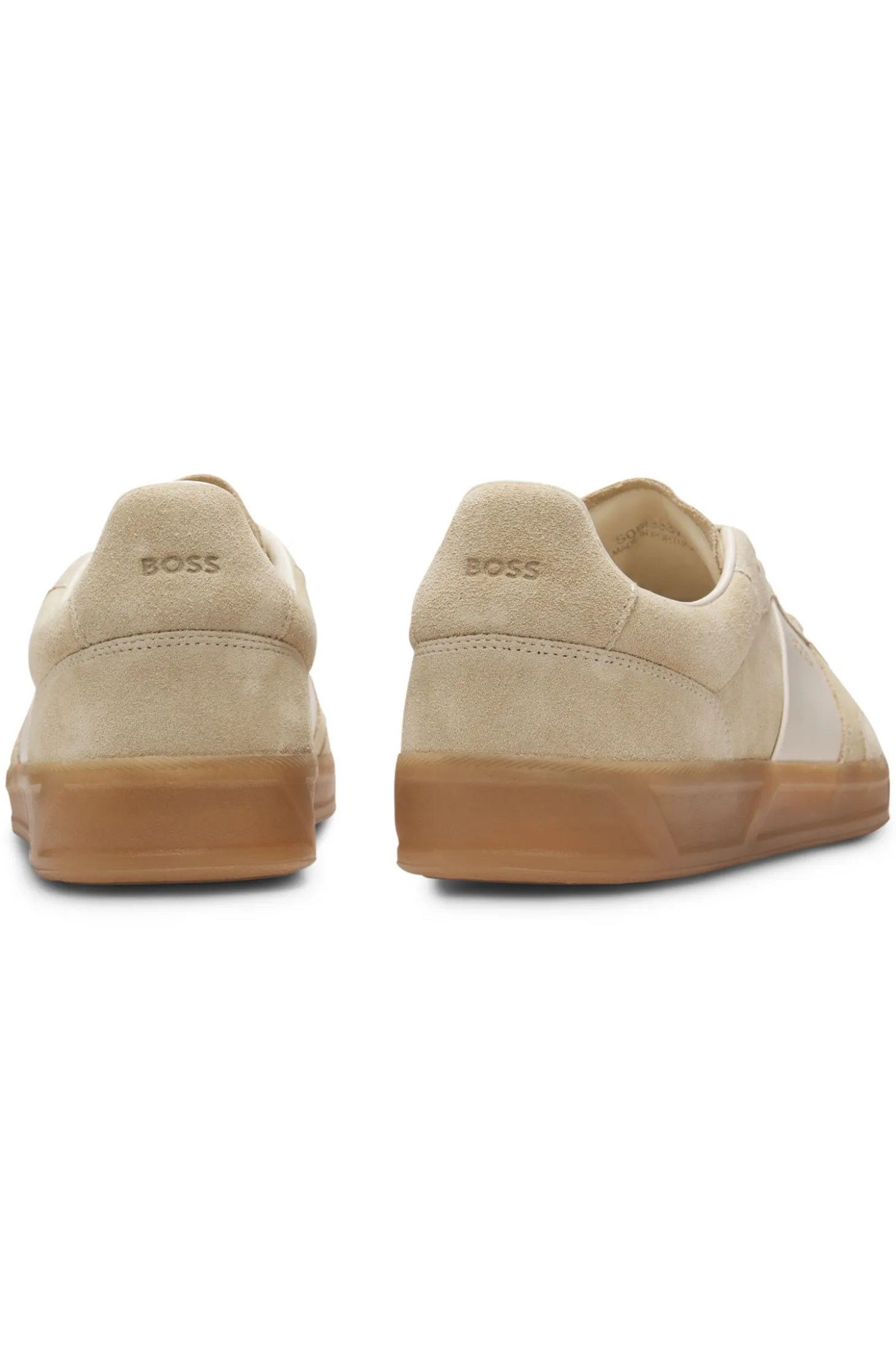 Suede trainers with smooth-leather trims