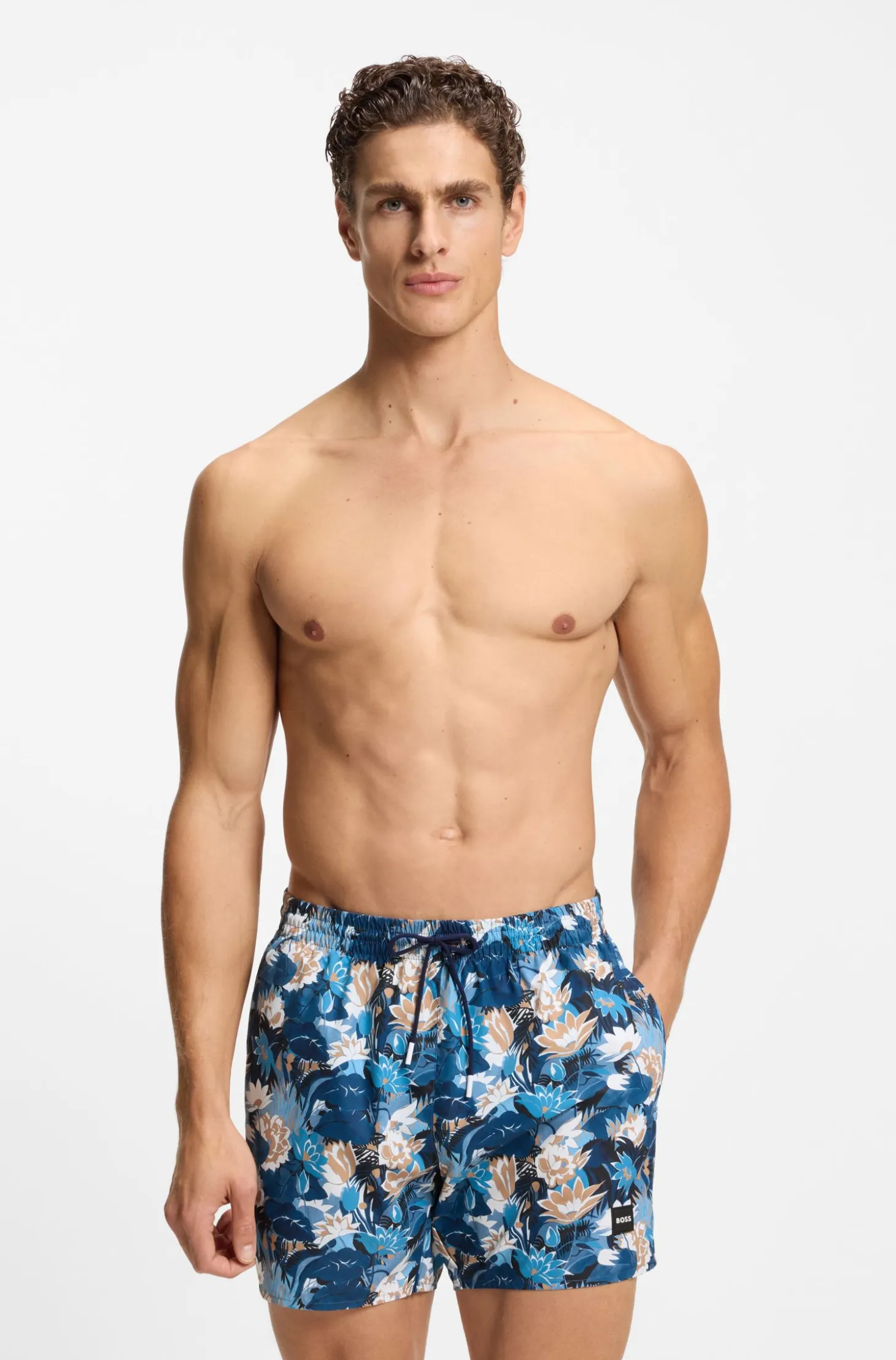 Swim shorts with all-over print